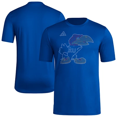 Men's adidas Royal Kansas Jayhawks Locker Local Impression AEROREADY T-Shirt