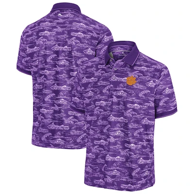 Men's Tommy Bahama Purple Clemson Tigers Sport Bay View IslandZone Polo
