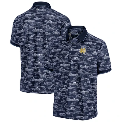 Men's Tommy Bahama Navy Notre Dame Fighting Irish Sport Bay View IslandZone Polo