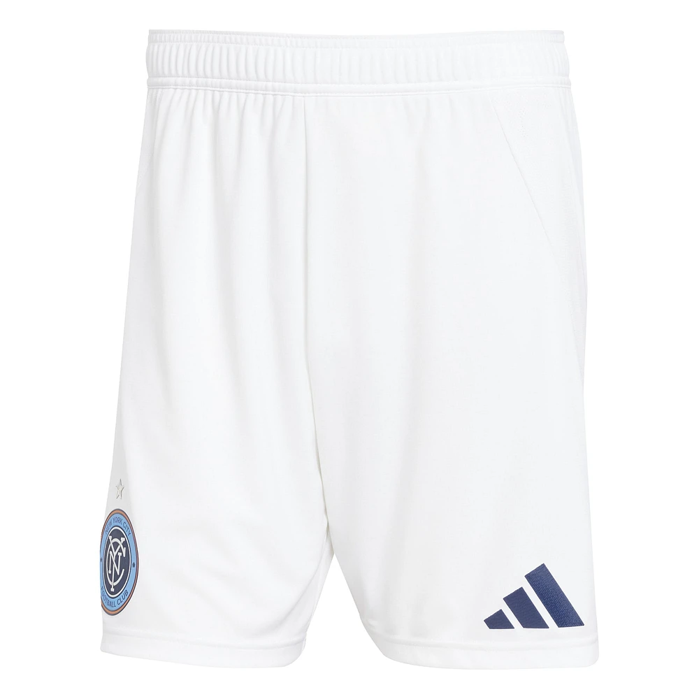 Men's adidas White New York City FC Home 2025 The Excelsior Kit Authentic Shorts