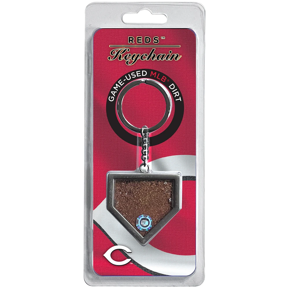 Cincinnati Reds Dirt Key Chain - Filled with Game-Used Dirt from a Home Game