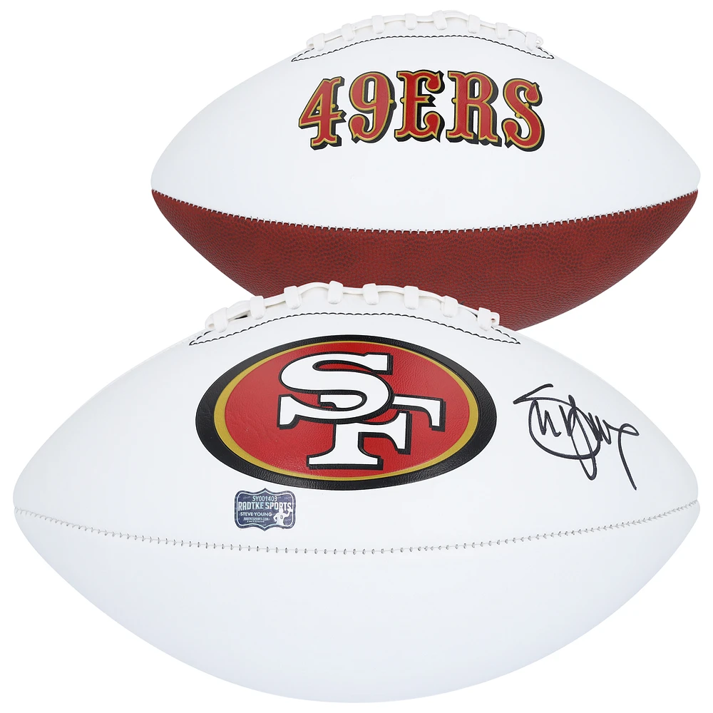 Steve Young San Francisco 49ers Autographed Franklin White Panel Football