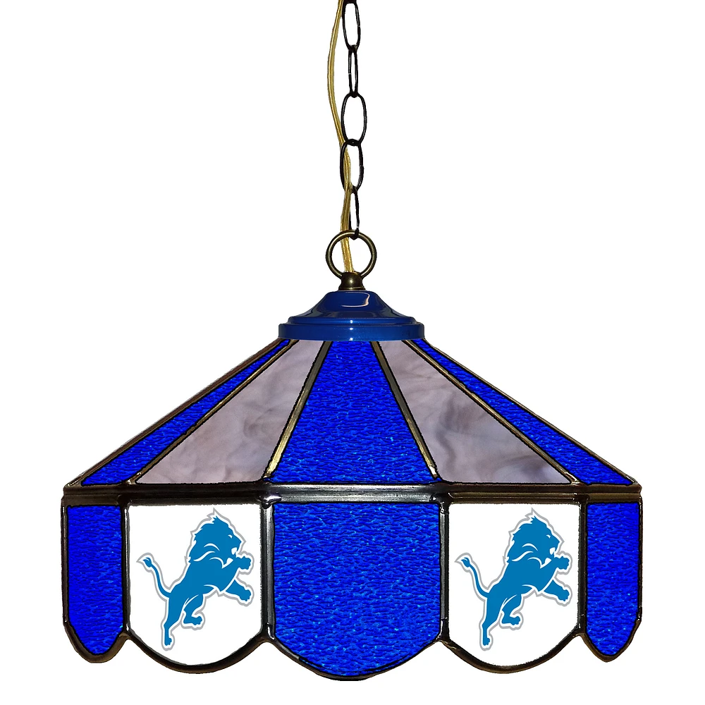 Detroit Lions 14" Team Logo Glass Pub Lamp