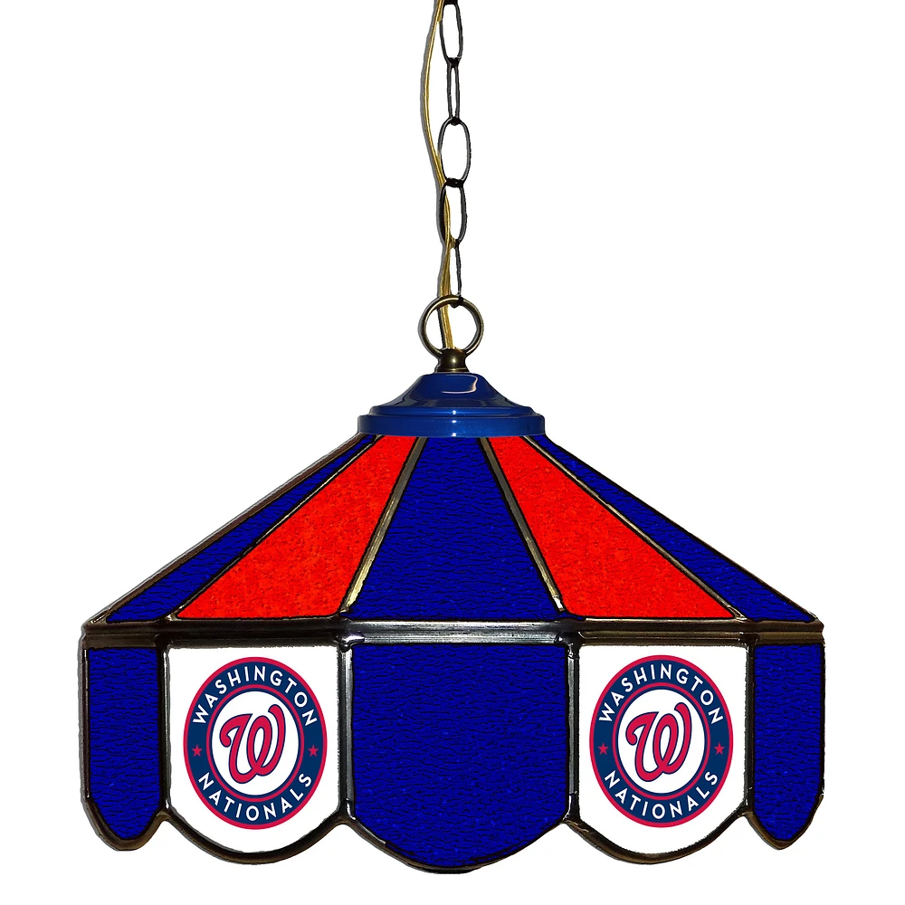 Washington Nationals 14" Team Logo Glass Pub Lamp