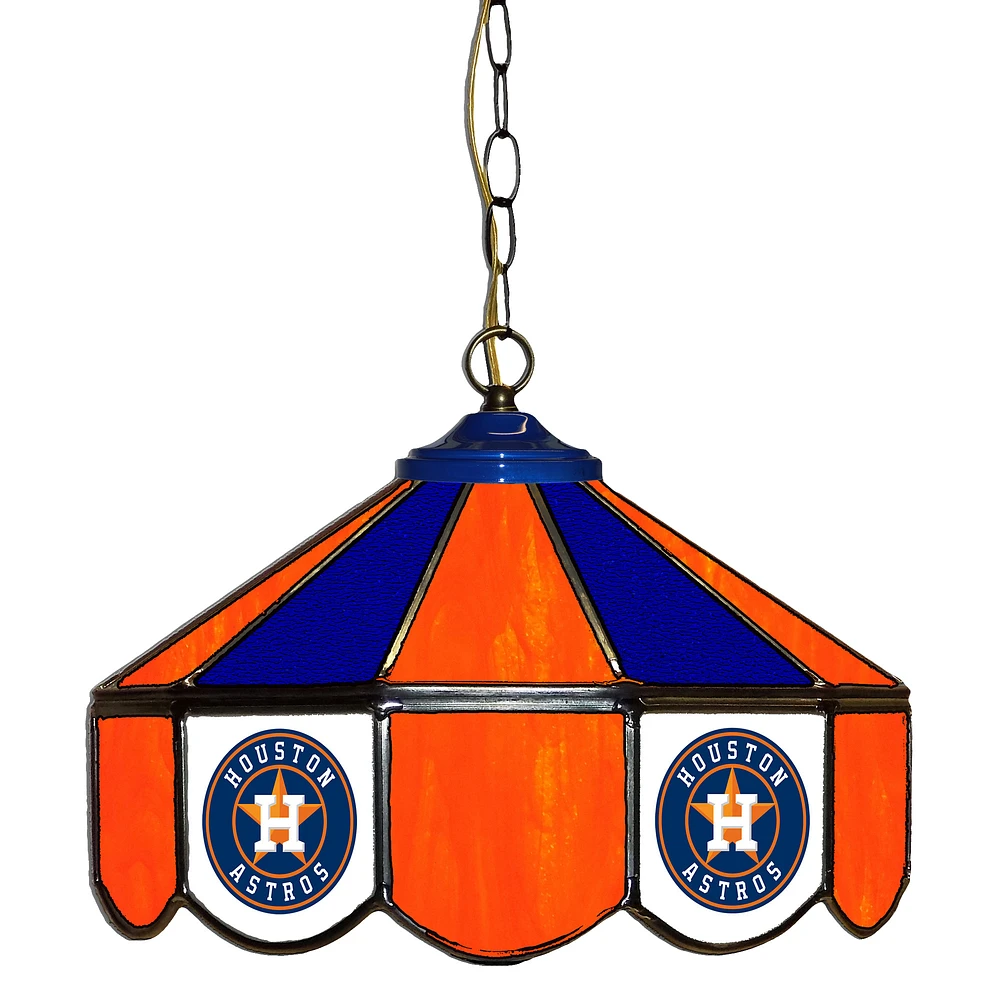 Houston Astros 14" Team Logo Glass Pub Lamp