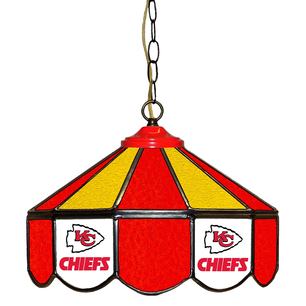 Kansas City Chiefs 14" Team Logo Glass Pub Lamp