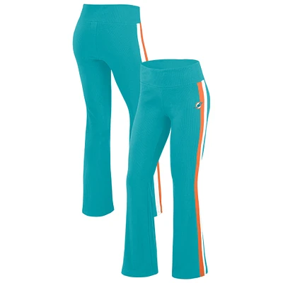 Women's WEAR by Erin Andrews Aqua Miami Dolphins Tri-Blend Yoga Pants