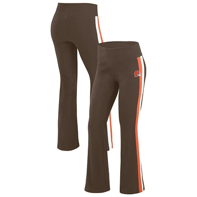 Women's WEAR by Erin Andrews Brown Cleveland Browns Tri-Blend Yoga Pants