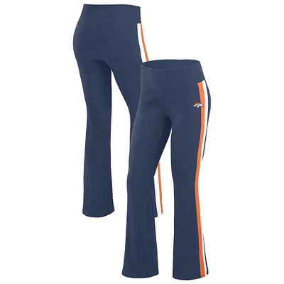 Women's WEAR by Erin Andrews Navy Denver Broncos Tri-Blend Yoga Pants