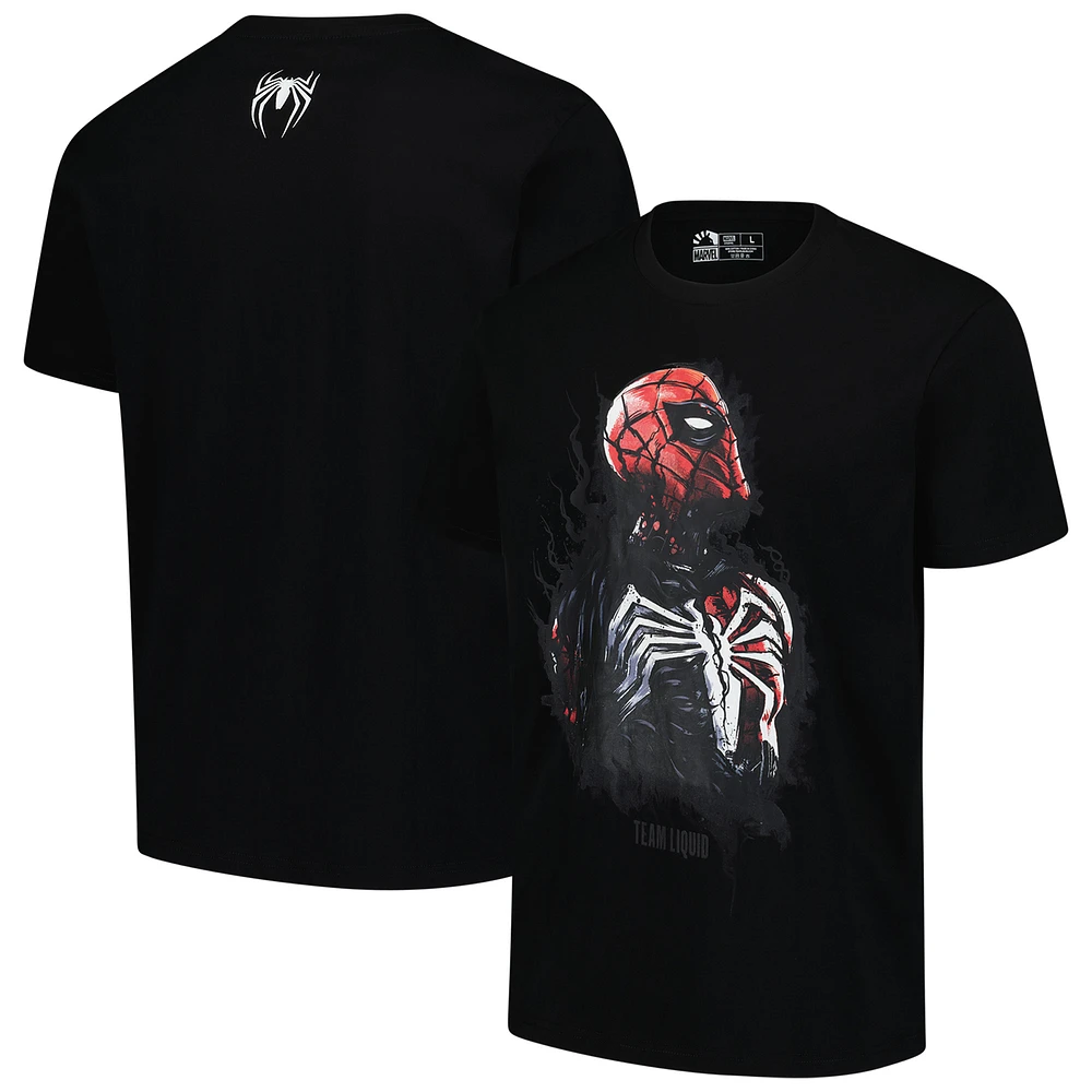 Unisex Team Liquid Black Spider-Man Symbiotic Bond T-Shirt