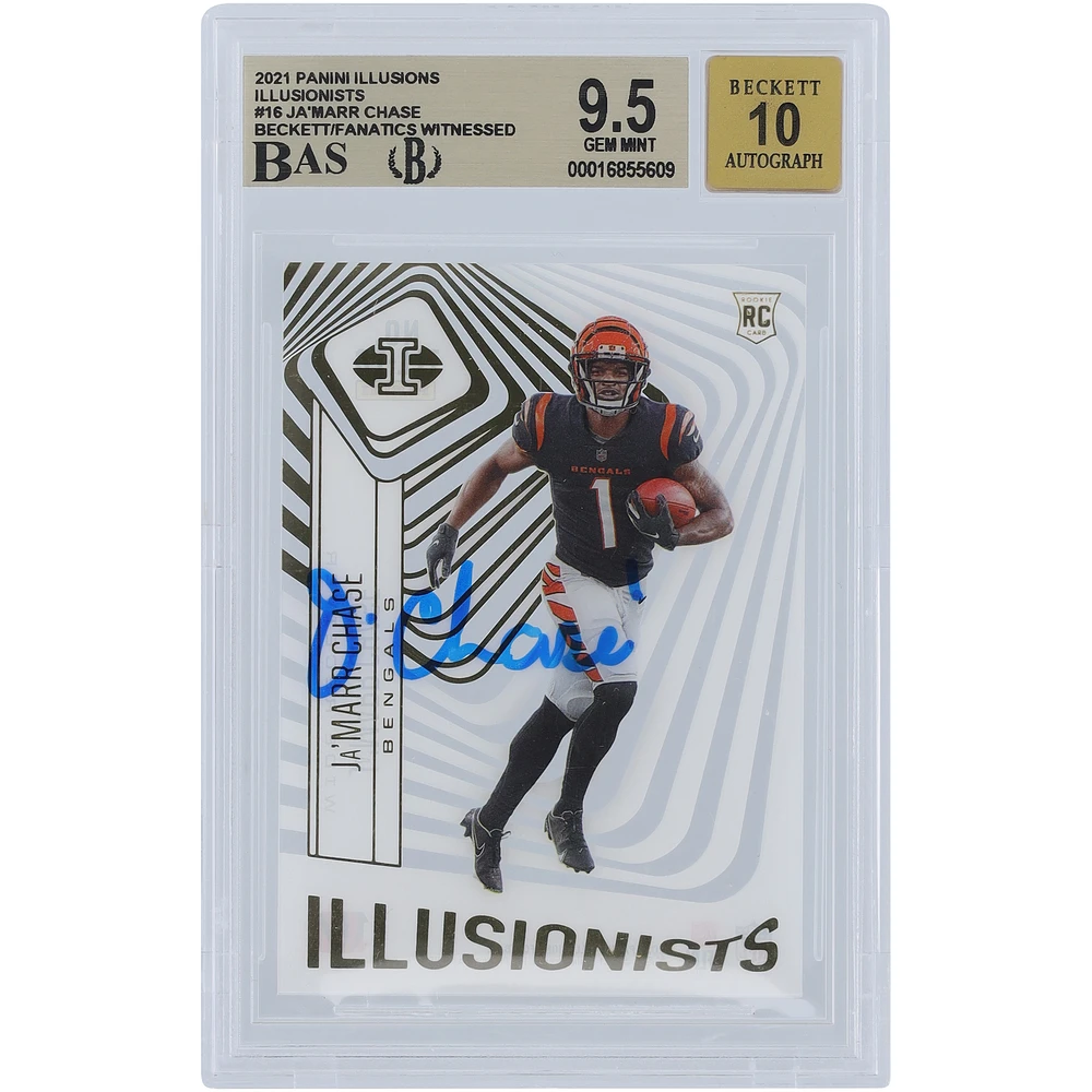 Ja'Marr Chase Cincinnati Bengals Autographed 2021 Panini Illusions Illusionists #Ill-16 Beckett Fanatics Witnessed Authenticated /10 Rookie Card
