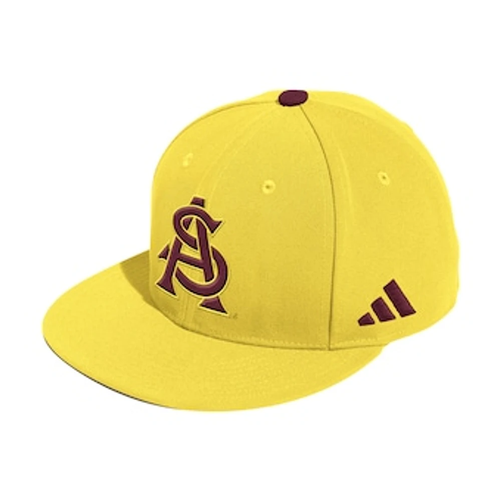 Men's adidas Gold Arizona State Sun Devils On-Field Fitted Baseball Hat
