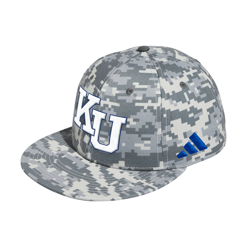 Men's adidas Camo Kansas Jayhawks On-Field Fitted Baseball Hat