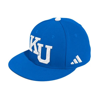 Men's adidas Royal Kansas Jayhawks On-Field Fitted Baseball Hat