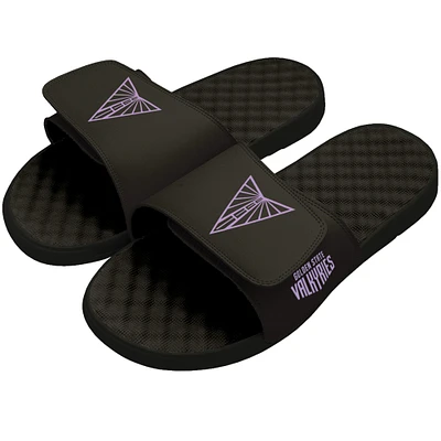 Youth ISlide Eclipse Black Golden State Valkyries Primary Logo Slide Sandals