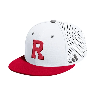 Men's adidas White Rutgers Scarlet Knights On-Field Fitted Baseball Hat