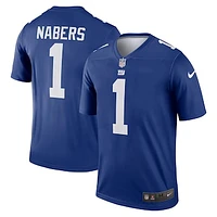 Men's Nike Malik Nabers Royal New York Giants Legend Player Performance Top