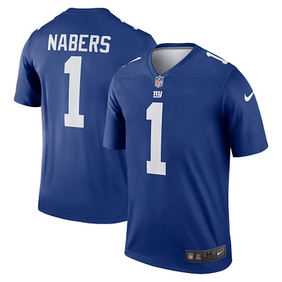 Men's Nike Malik Nabers Royal New York Giants Legend Player Performance Top