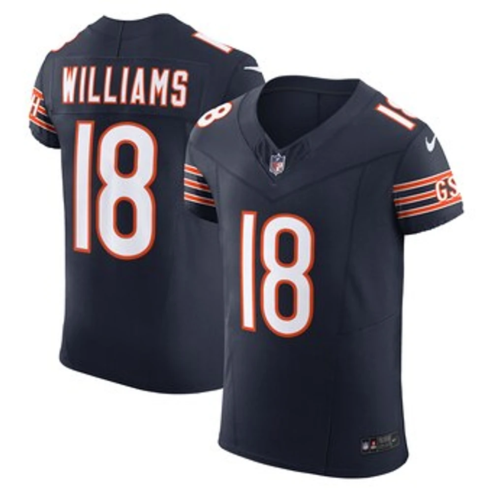 Men's Nike Caleb Williams Navy Chicago Bears  Vapor F.U.S.E. Elite Jersey