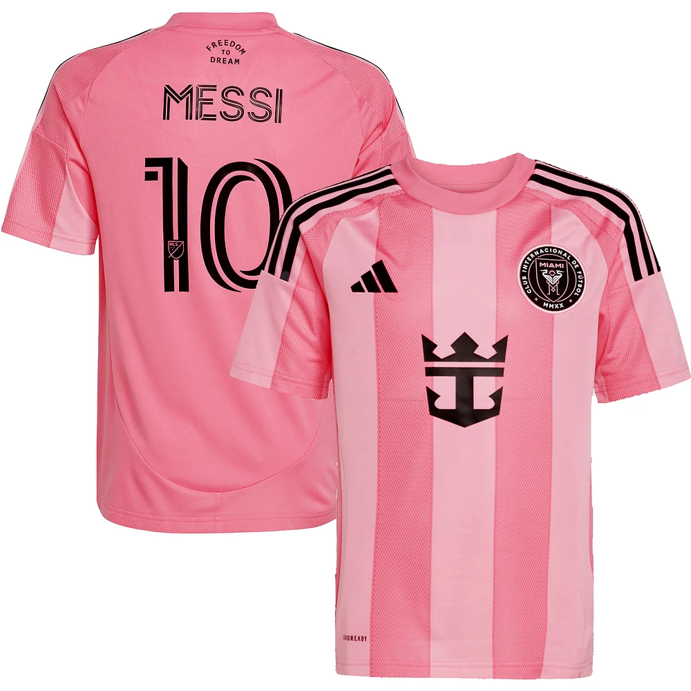 Youth adidas Lionel Messi Light Pink Inter Miami CF 2025 Euforia Replica Player Jersey