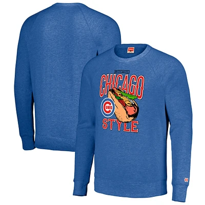 Unisex MLB x Guy Fieri’s Flavortown Royal Chicago Cubs Tri-Blend Pullover Sweatshirt