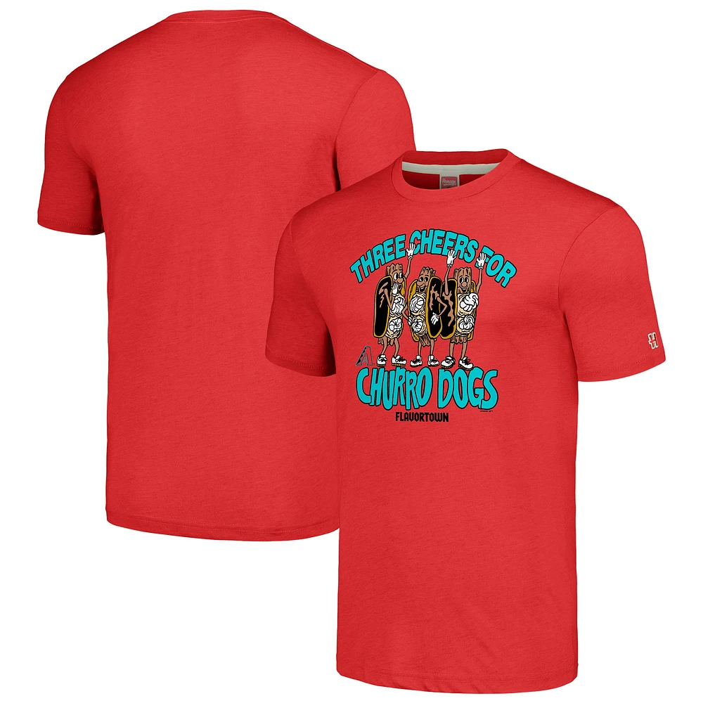 Unisex MLB x Guy Fieri’s Flavortown Red Arizona Diamondbacks Tri-Blend T-Shirt