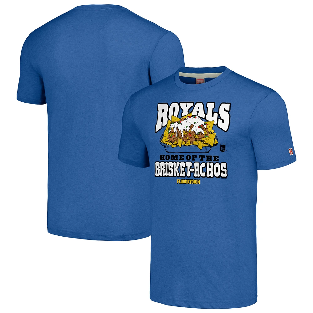 Unisex MLB x Guy Fieri’s Flavortown Royal Kansas City Royals Tri-Blend T-Shirt