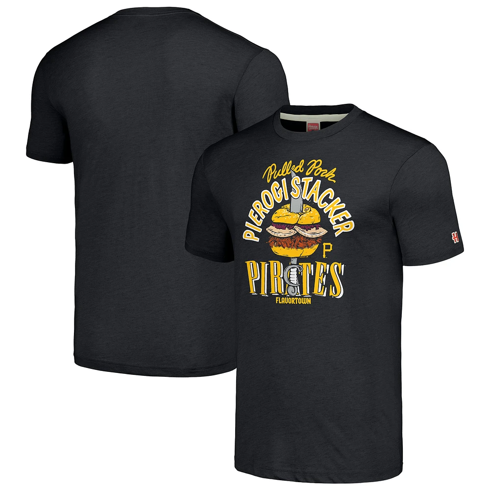 Unisex MLB x Guy Fieri’s Flavortown Charcoal Pittsburgh Pirates Tri-Blend T-Shirt