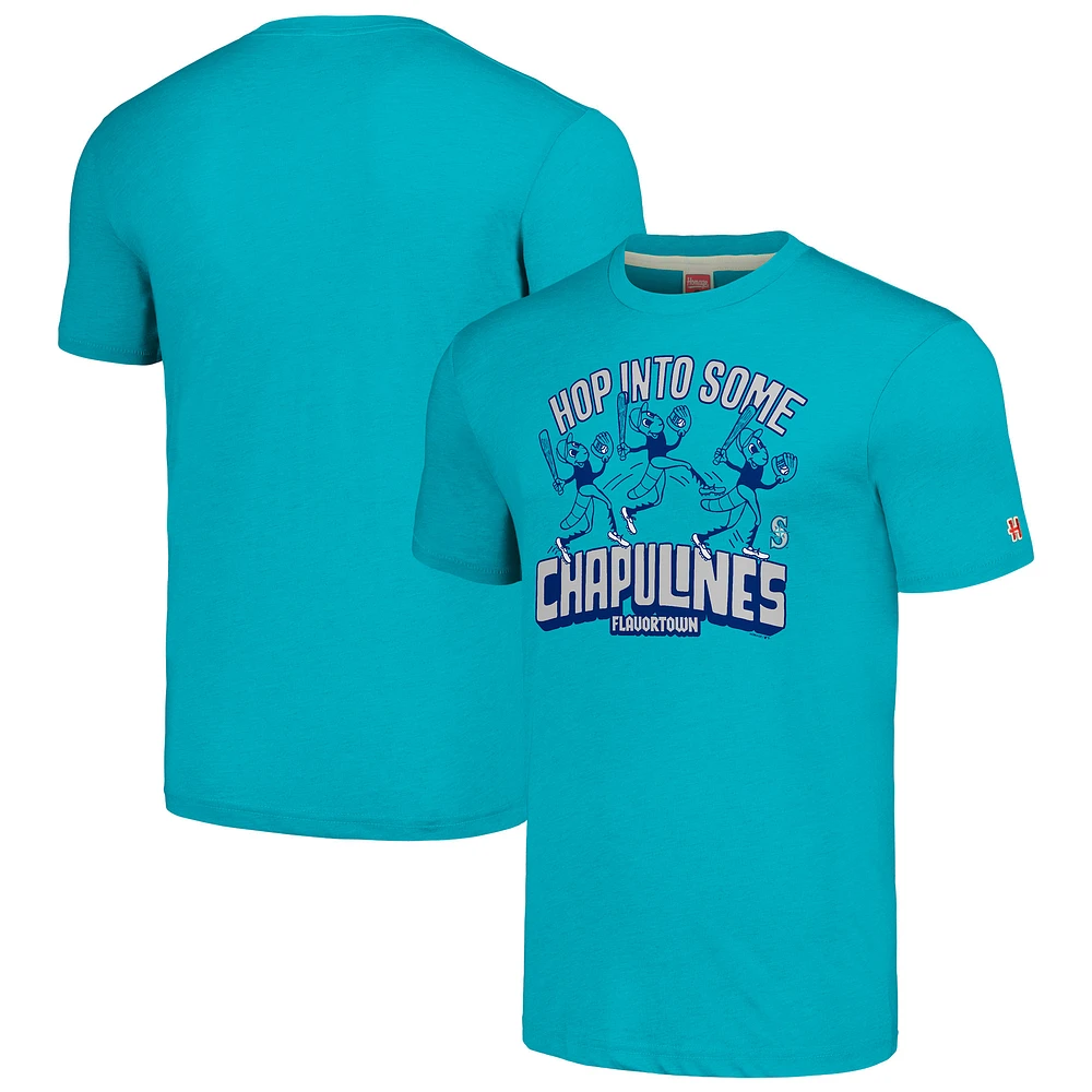 Unisex MLB x Guy Fieri’s Flavortown Teal Seattle Mariners Tri-Blend T-Shirt
