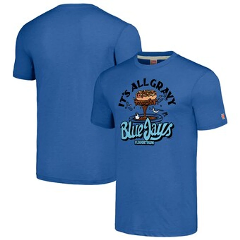 Unisex MLB x Guy Fieri’s Flavortown Royal Toronto Blue Jays Tri-Blend T-Shirt