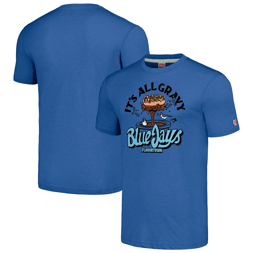 Unisex MLB x Guy Fieri’s Flavortown Royal Toronto Blue Jays Tri-Blend T-Shirt