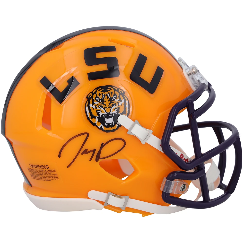 Jayden Daniels LSU Tigers Autographed Riddell Speed Mini Helmet