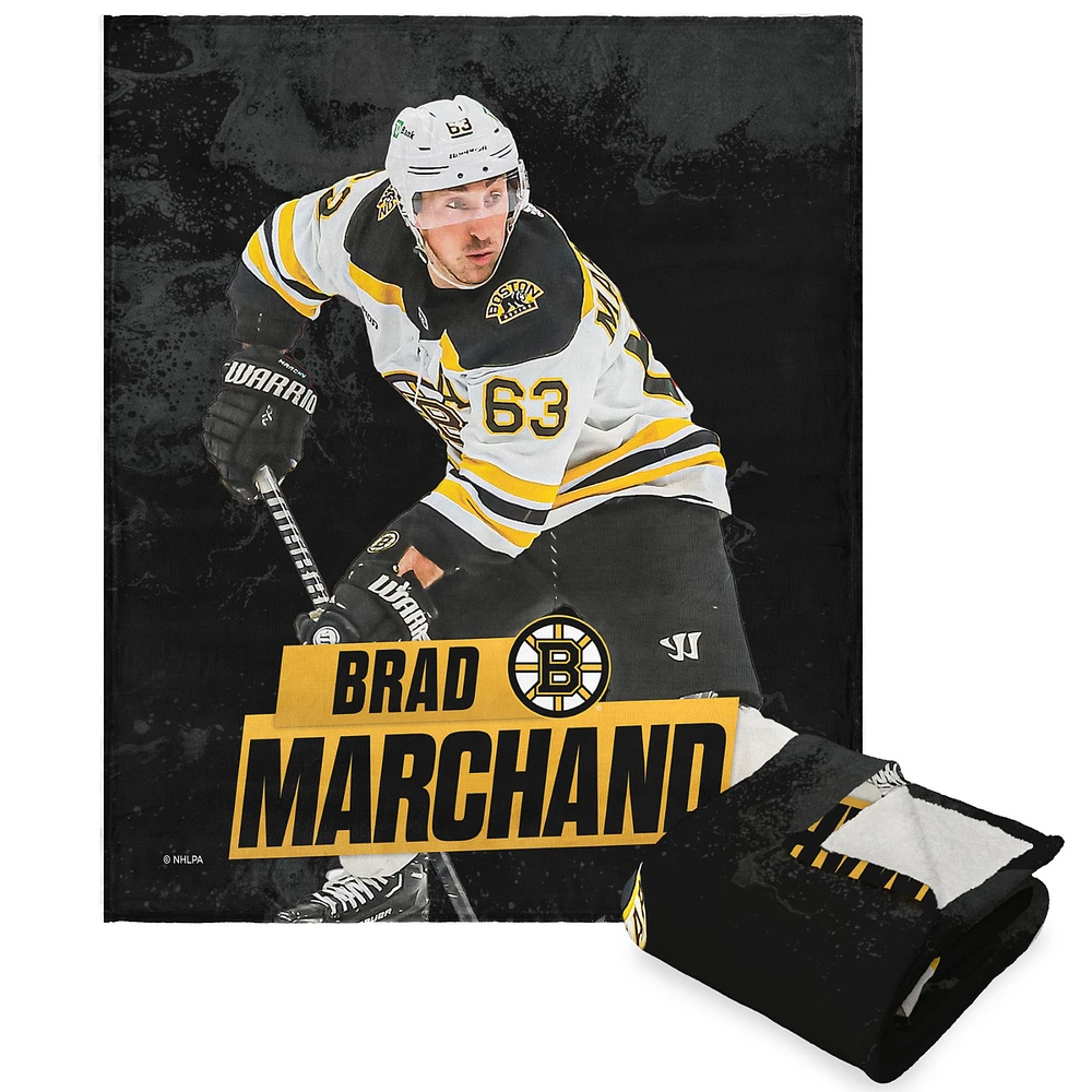 The Northwest Group Brad Marchand Boston Bruins 50" x 60" Player Touch Sherpa Throw Blanket