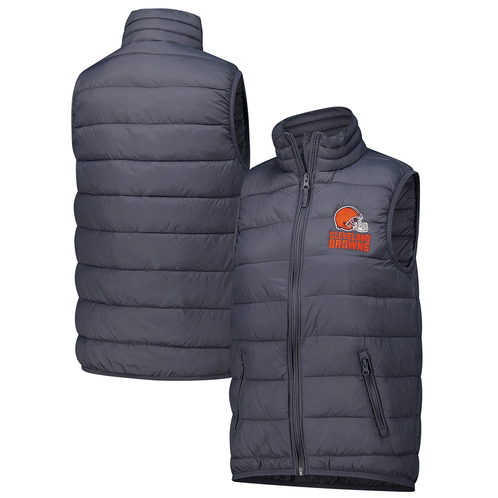 Women's Dunbrooke Charcoal Cleveland Browns Alberta Full-Zip Vest