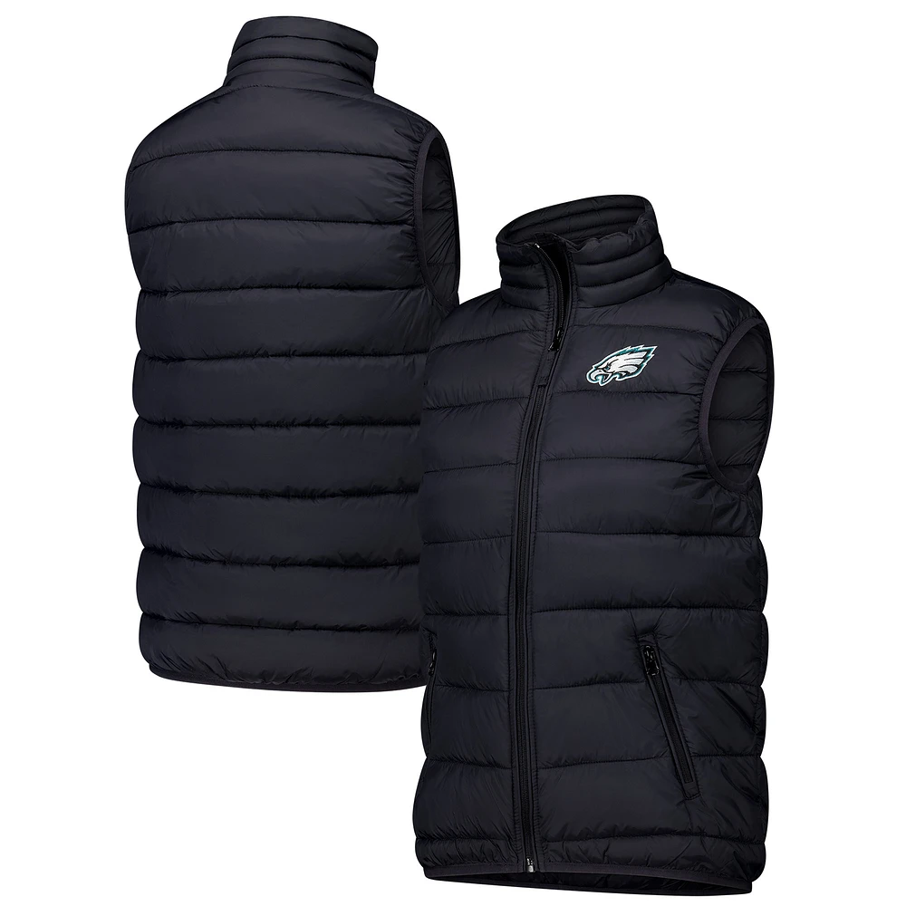 Women's Dunbrooke Black Philadelphia Eagles Alberta Full-Zip Vest