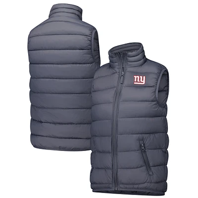 Women's Dunbrooke Charcoal New York Giants Alberta Full-Zip Vest