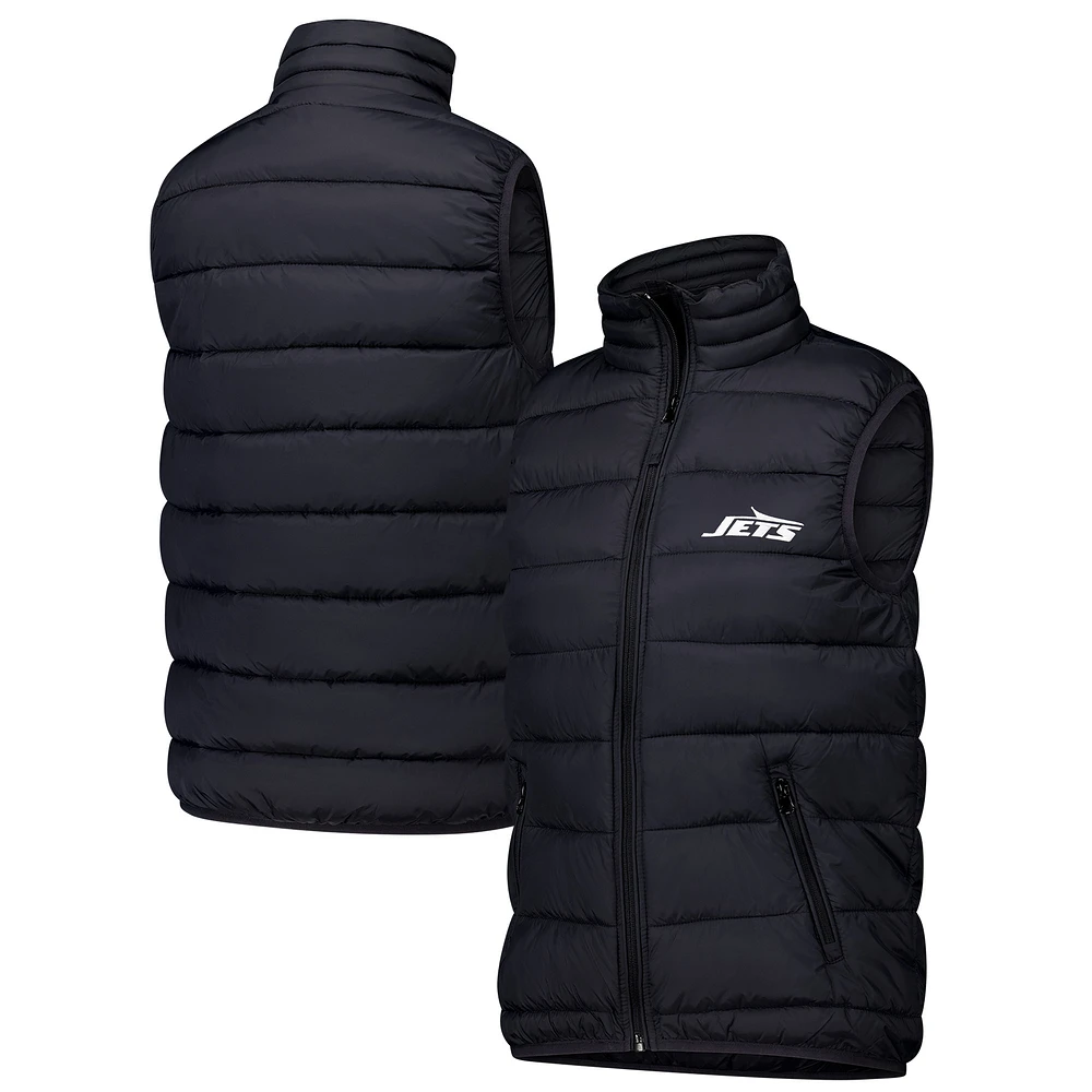 Women's Dunbrooke Black New York Jets Alberta Full-Zip Vest
