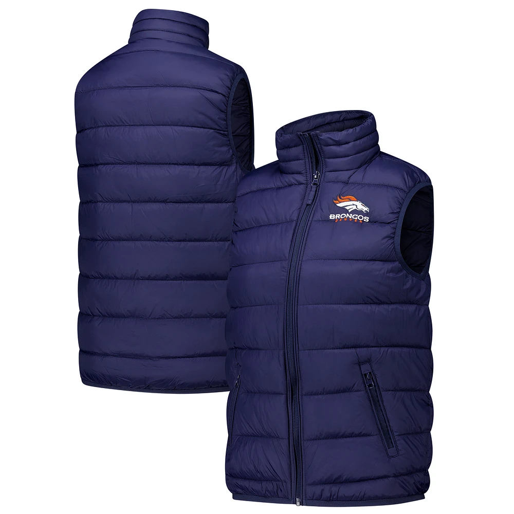 Women's Dunbrooke Navy Denver Broncos Alberta Full-Zip Vest