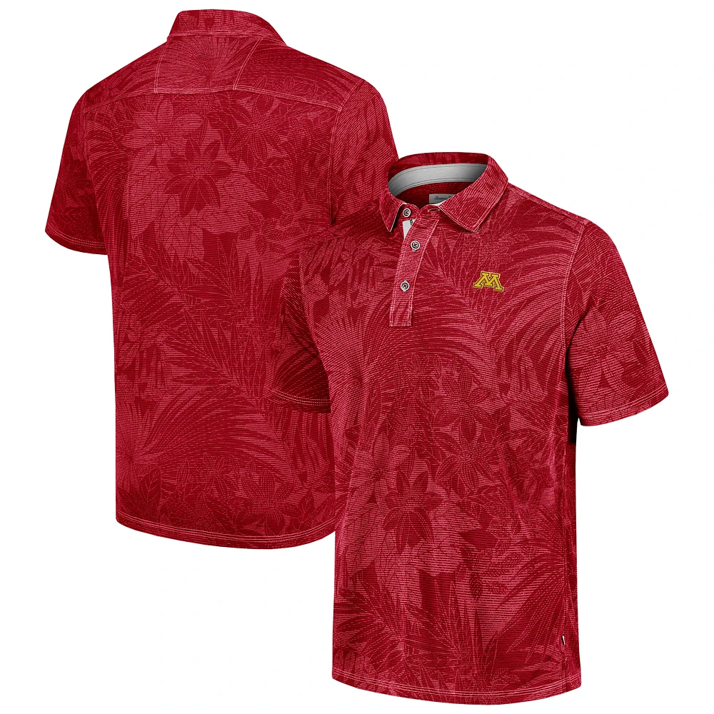 Men's Tommy Bahama Maroon Minnesota Golden Gophers Sport Santiago Paradise Polo
