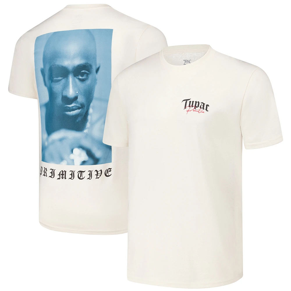 Men's Cream Tupac Shakur Royalty T-Shirt