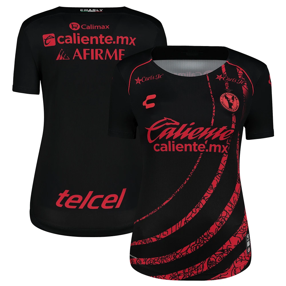 Women's Charly Black/Red Club Tijuana 2024/25 Home Authentic Jersey