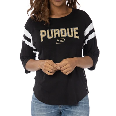 Women's Black Purdue Boilermakers Abigail Jersey T-Shirt