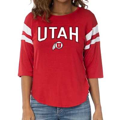 Women's Red Utah Utes Abigail Jersey T-Shirt