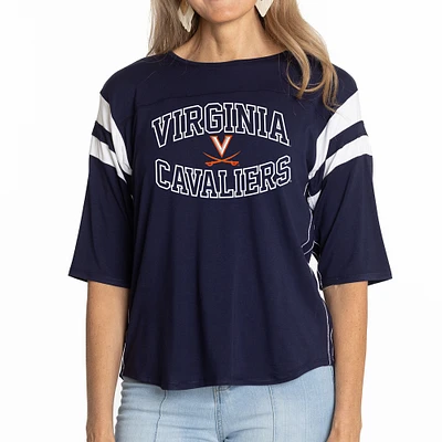 Women's Navy Virginia Cavaliers Abigail Jersey T-Shirt