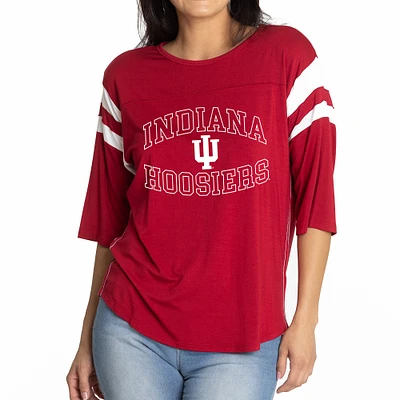 Women's Crimson Indiana Hoosiers Abigail Jersey T-Shirt
