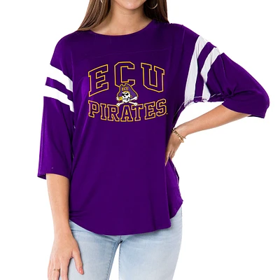 Women's Purple ECU Pirates Abigail Jersey T-Shirt