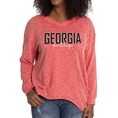 Women's Georgia Bulldogs Bailey V-Neck Tri-Blend Tunic