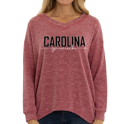 Women's Garnet South Carolina Gamecocks Bailey V-Neck Tri-Blend Tunic