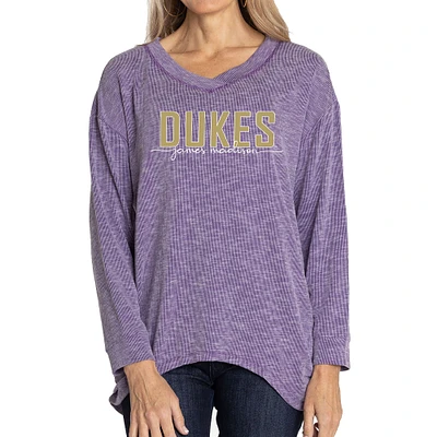 Women's Purple James Madison Dukes Bailey V-Neck Tri-Blend Tunic