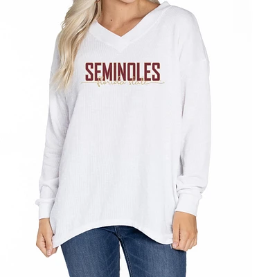 Women's White Florida State Seminoles Bailey V-Neck Tri-Blend Tunic